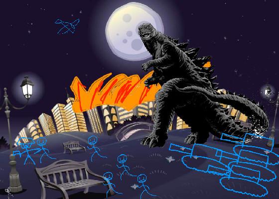 godzilla Attacks the city