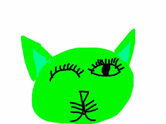 green cat