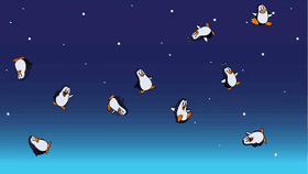 Penguins in space