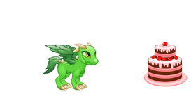 dragon and the kitty cake