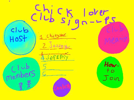 Chick club sign-ups