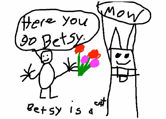 Billy Gives Flowers To Betsy.