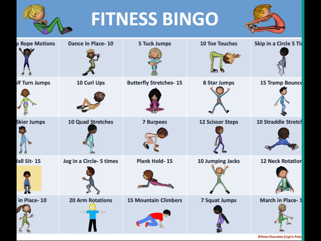 fitnes bingo (3 in row)