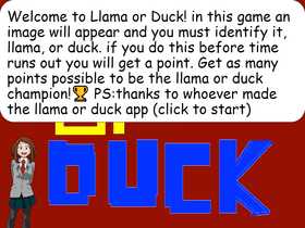 Llama or Duck?