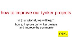 how to improve our projects