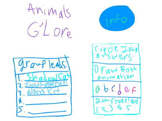 Animals G’Lore Club Signup! updated