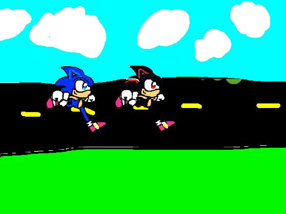 Sonic and shadow run!
