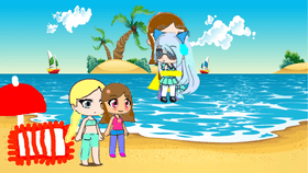 gacha life beach party