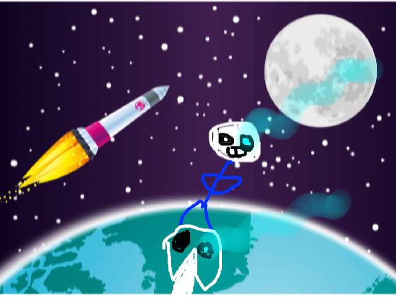 stickmen at the moon