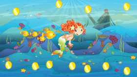 sea school of fish+coins