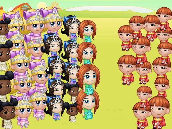 Princess army vs Kimono army