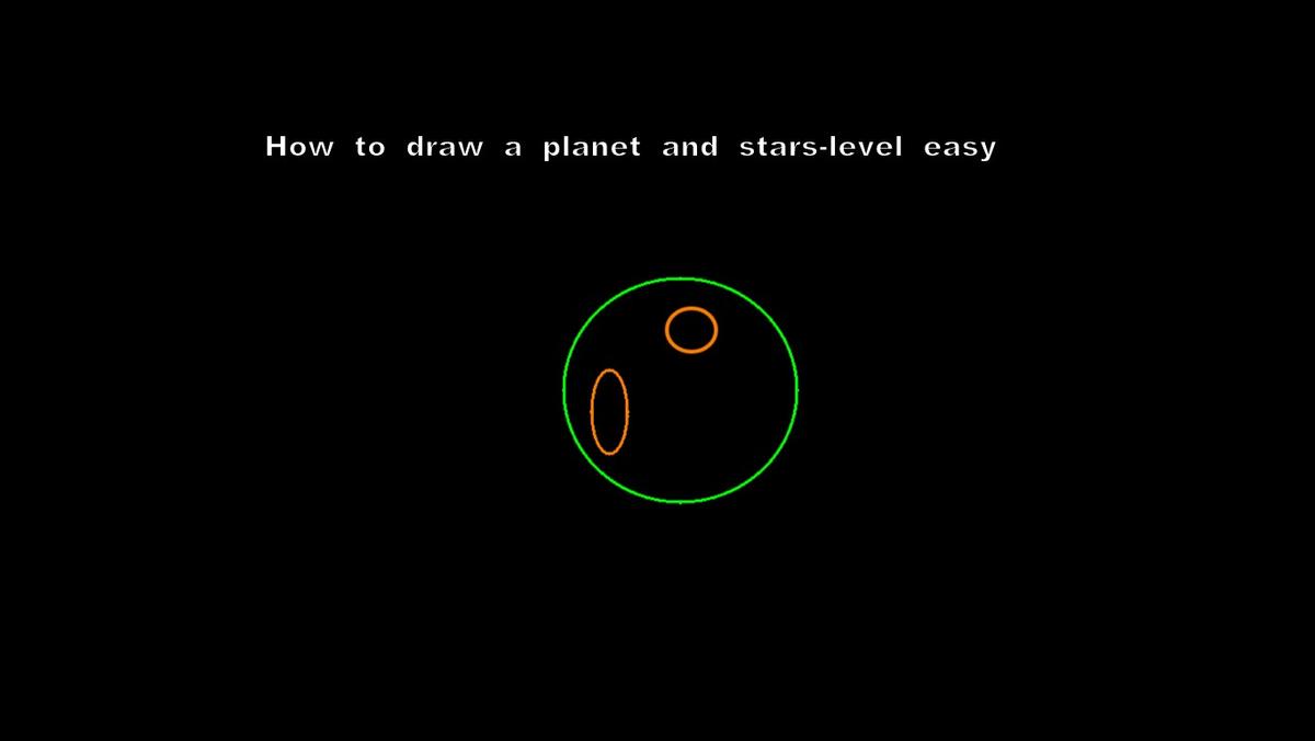 Draw A planet and stars