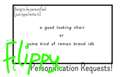 Re: personification requests!