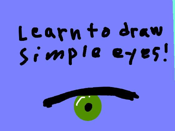Learn To Draw simple eyes.