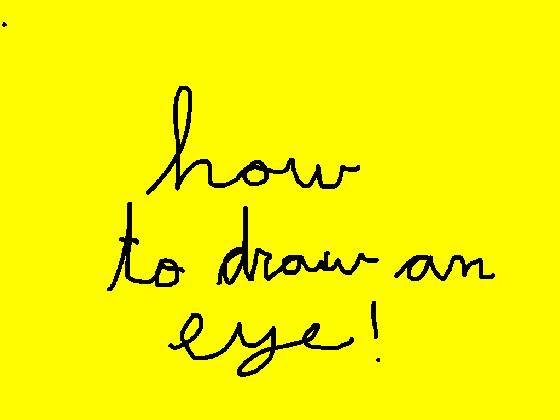 How to draw an eye!