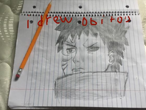 my obito drawing