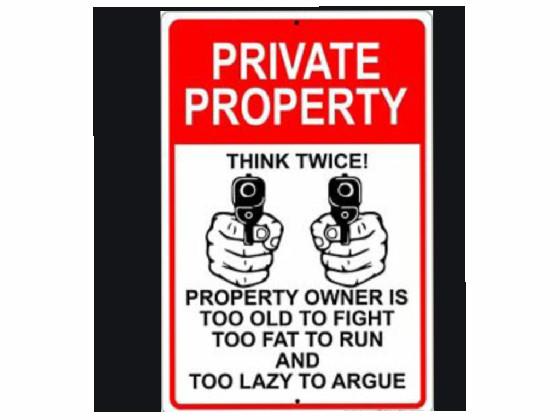 private property sign