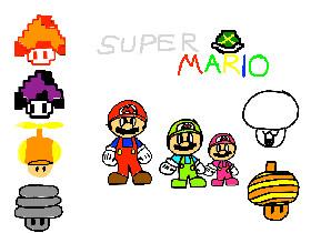 Super mario power ups: mushrooms 1