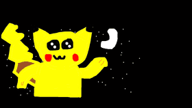 pikachu near in the night sky