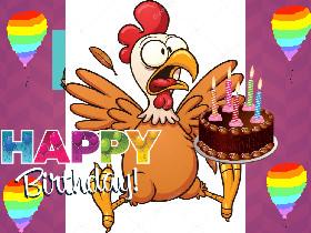 Happy Birthday sonomg with a chicken
