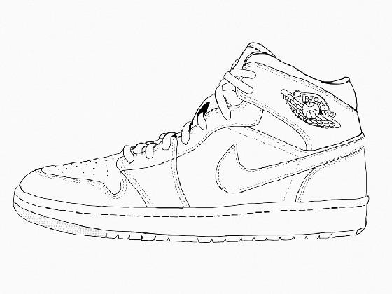 drawing of air jordans