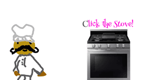 MUSTACCHE MAN AND THE STOVE