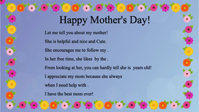 Mother's Day Mad Libs