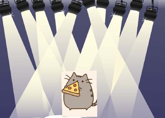 pizza party with pusheen cat