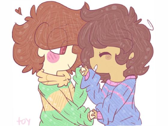 frisk and chara ( undertale)