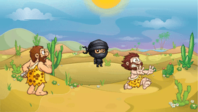 caveman  and the ninja