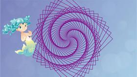 Mermaid Spiraling Shapes