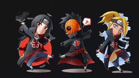 itachi, tobi, and deidara