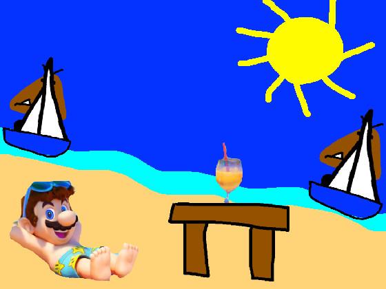 mario at the beach 1