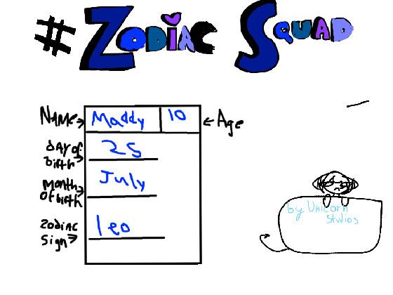 Zodiac Squad Sign-Ups!