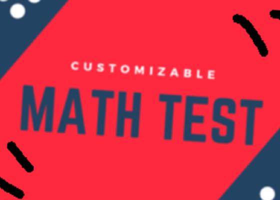 Customizable Math QUIZ