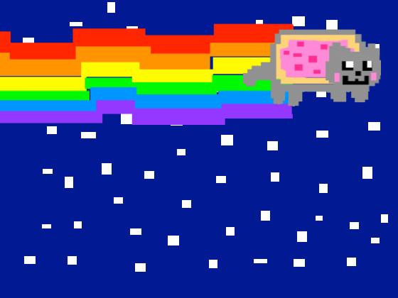 Nyan Cat! on a rainbow 1