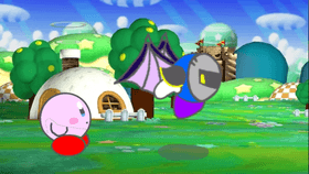 Meta Knight and Kirby.