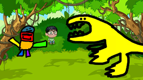 Dinbow VS A Crazy Dino