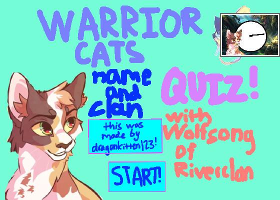 Warriors name and clan quiz!