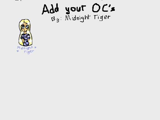add your OC&#039;s!