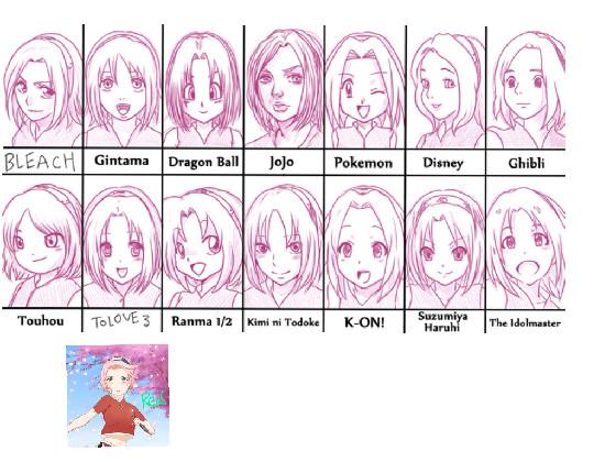 sakura haruno in diferent styles