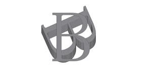 3D letter B