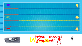 Olympic swimming frog final