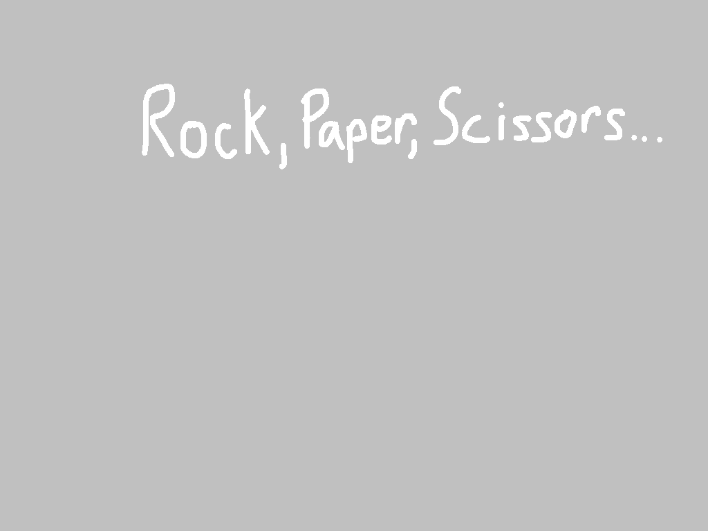 Rock, Paper, Scissors…