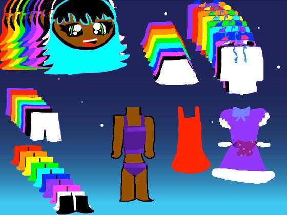 Rainbow dressup 1