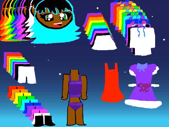 Rainbow dressup 1