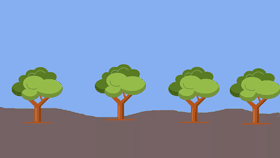 Trees growing