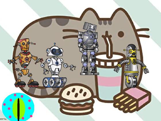 Pusheen likes robots