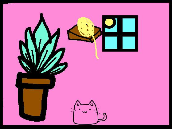 Draw a cat in house
