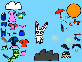 cute bunny dress up i did not draw the stuff